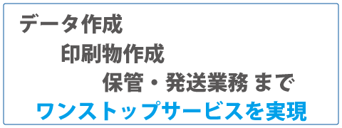 Myコレクトの集金代行では、データ作成・印刷物作成・保管・発送業務まで
            ワンストップサービスを実現